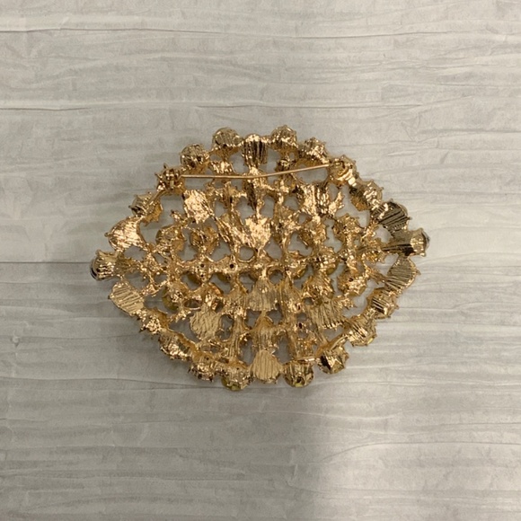 Rhinestone and Pearl Brooch - Picture 4 of 4
